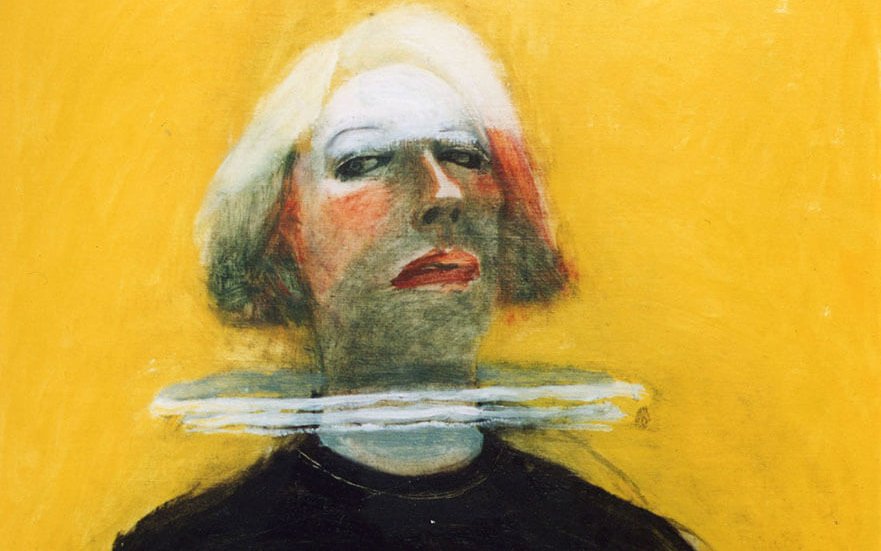 Portrait of a woman with mid length hair in a black top wearing a white ruff around her neck.