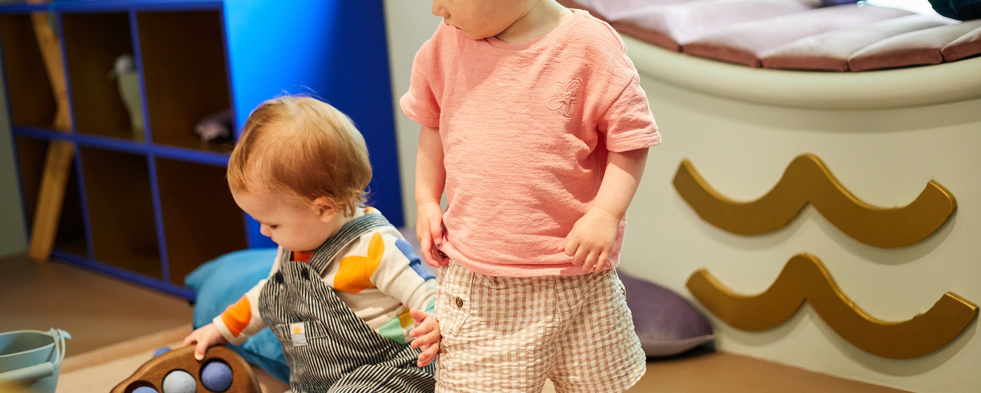 Two children playing