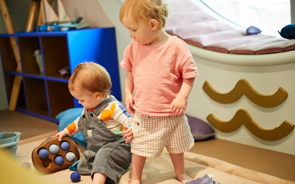 Two children playing