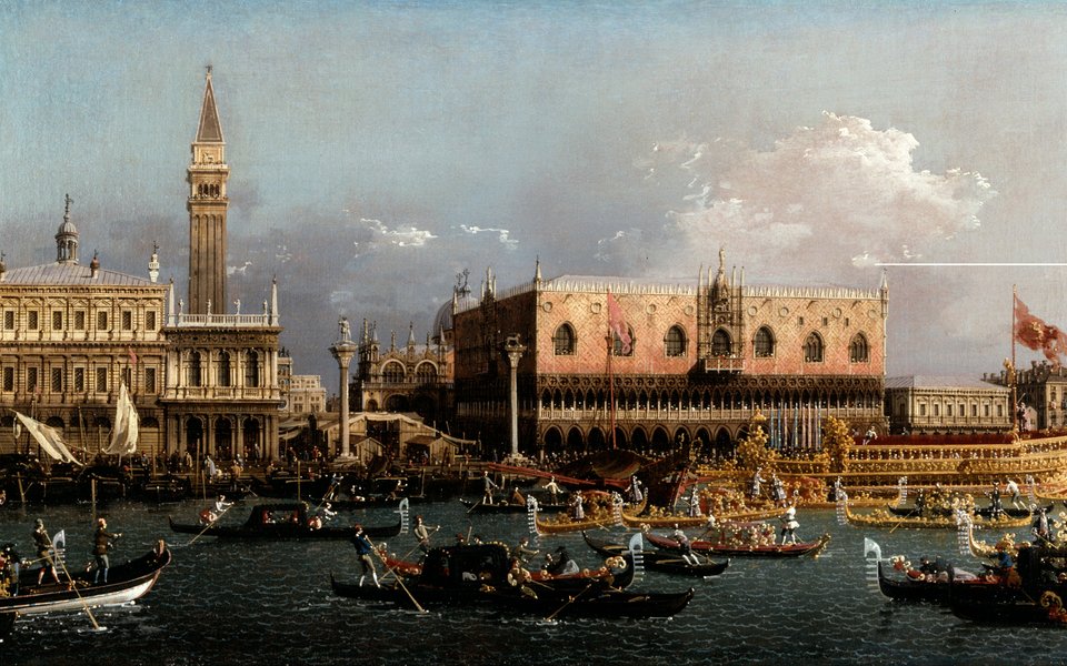 Bucintoro at the Molo on Ascension Day