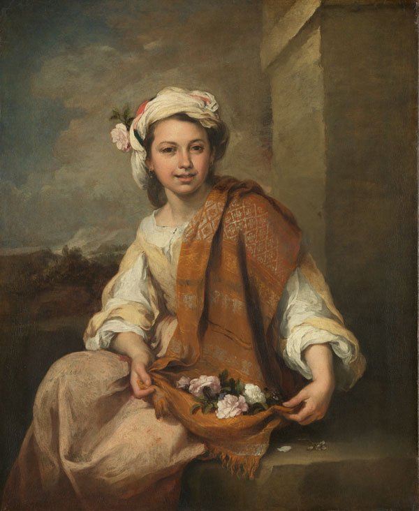 The Flower Girl by Bartolomé Esteban Murillo small