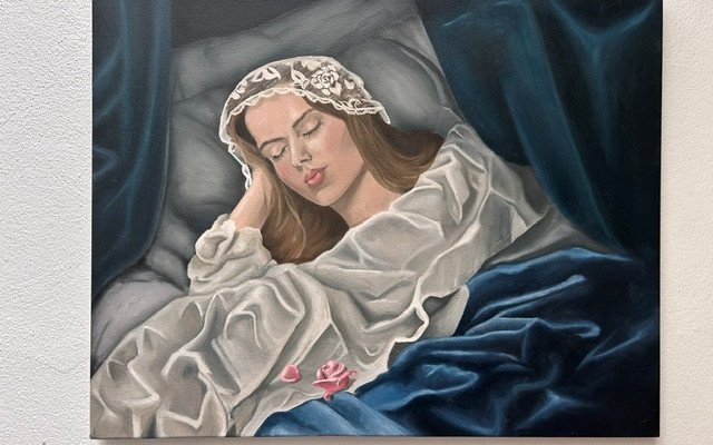 Painting of a sleeping woman